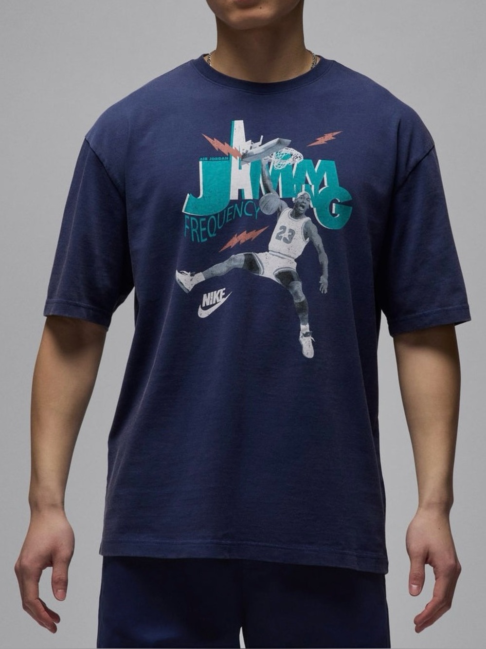 NWT Nike Jordan Graphic Jamming Frequency T-Shirt Men’s XXL Navy
